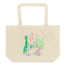 " Tête De Cactus " Front And Back Print Large organic tote bag