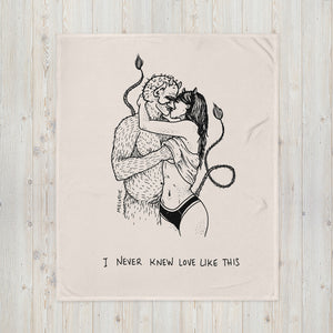 " Never Knew Love Like This " Throw Blanket