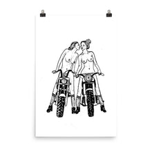 " Babes On Bikes " Print / Poster